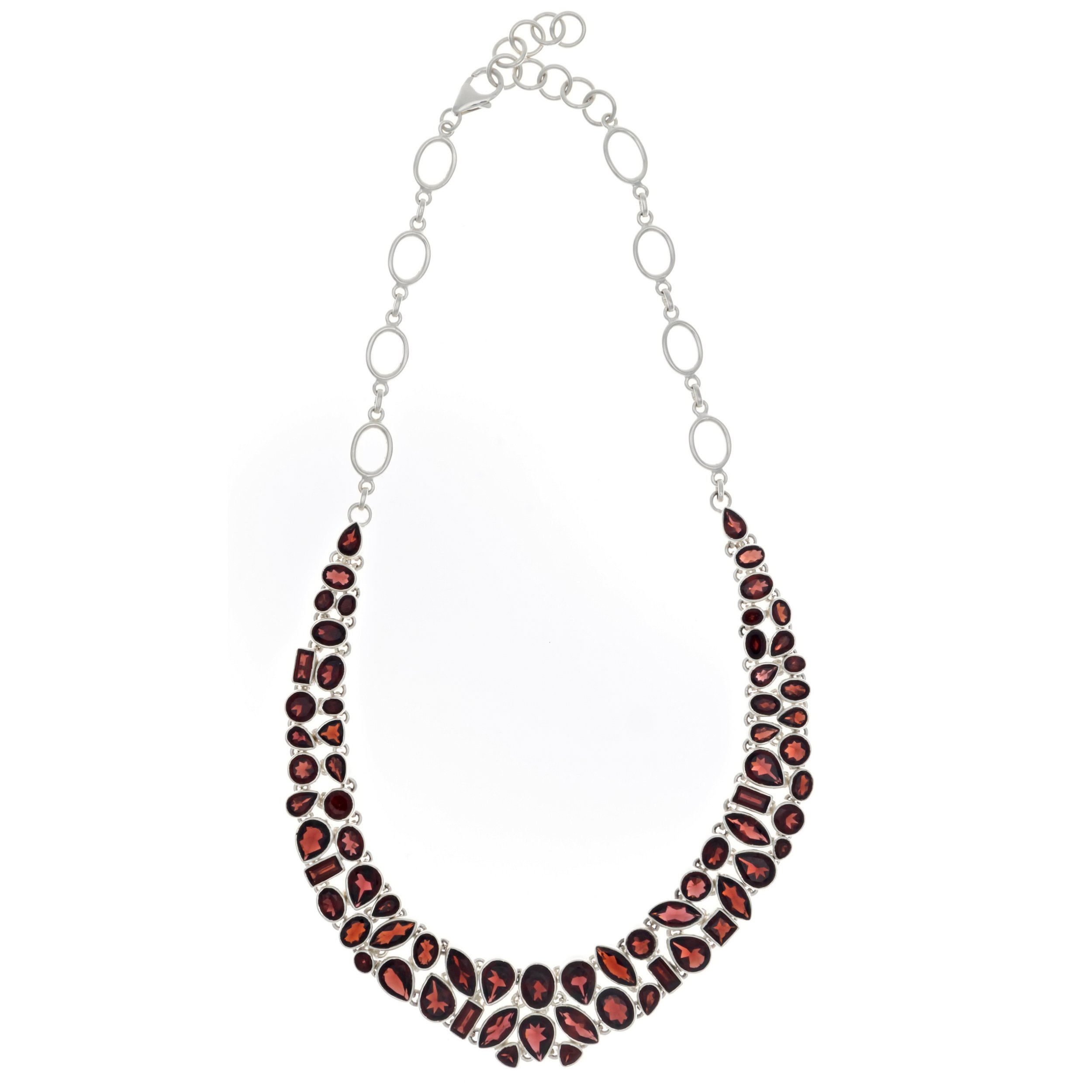 Garnet Faceted Set - Necklace & Dangle Earrings