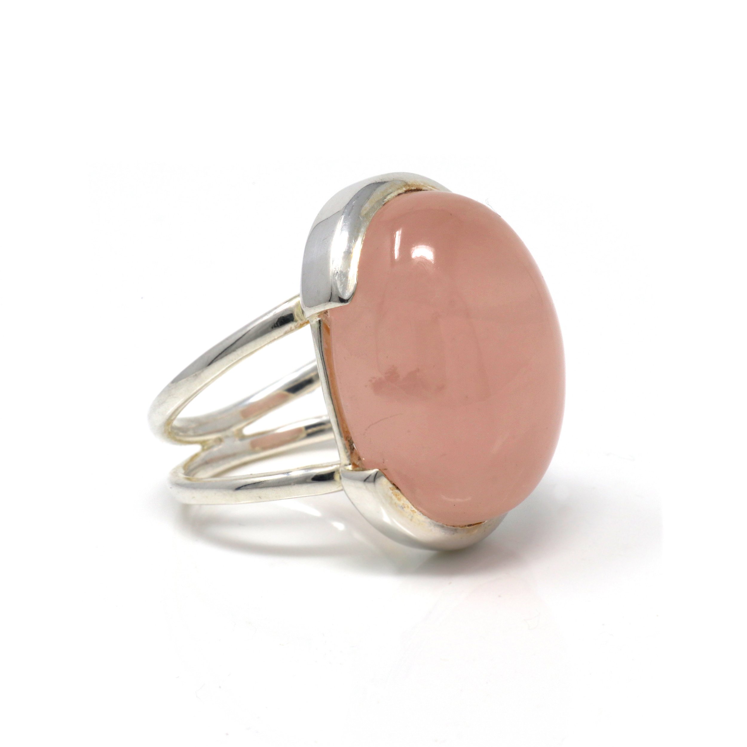 Natural Rose Quartz Gemstone Claw Ring Month End Sale Ring 925 Silver  SG-1968 | eBay