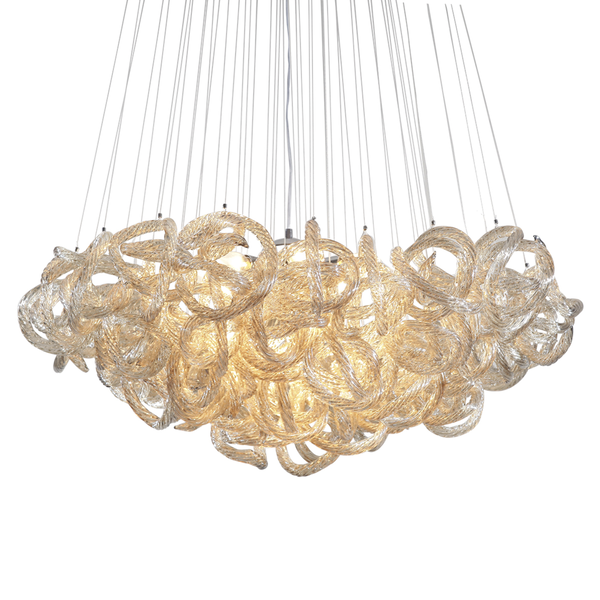 Closeup photo of Large Infinity Knot Chandelier - Champagne