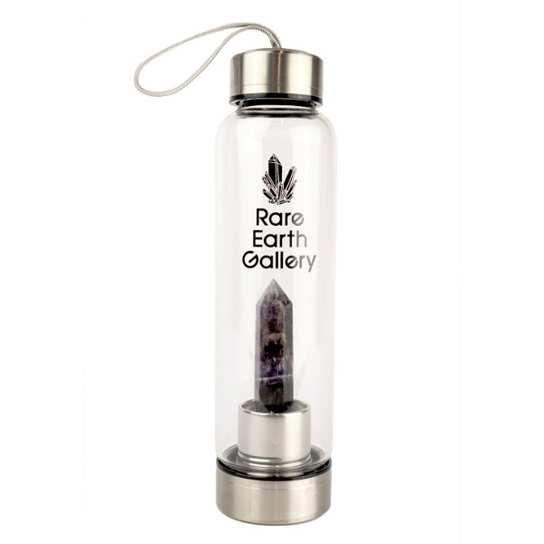 Closeup photo of Amethyst Point Water Bottle With Sleeve