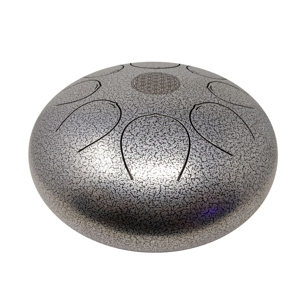 Shot of 30cm Pentatonic Steel Singing Drum - Metal Silver