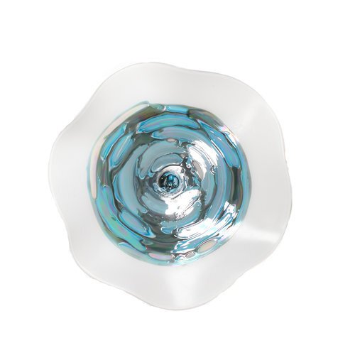 Wall Plate Small - White Iridescent