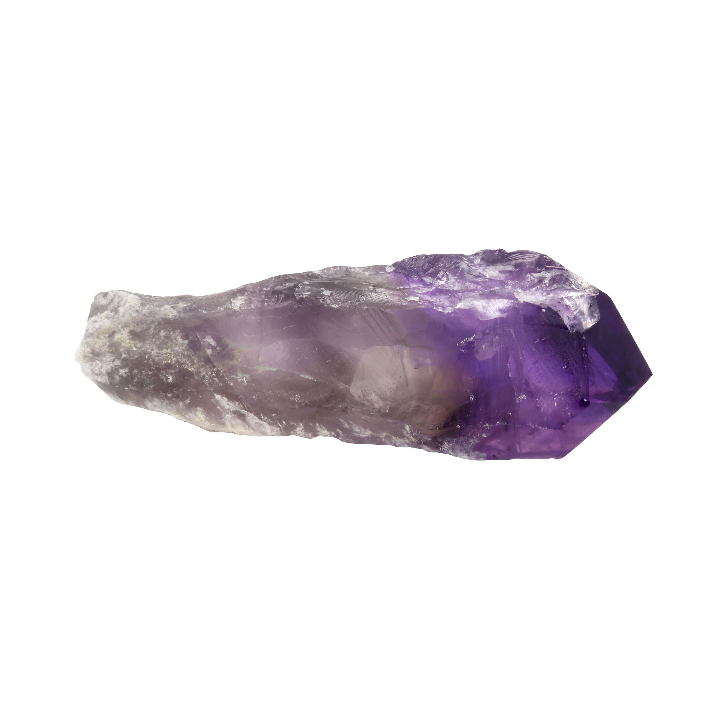 Introducing a rare and beautiful Bahia Amethyst Crystal Point with Phantom Inclusions. This stunning crystal is perfect for decorating your home, adding to your crystal collection, or giving as a gift. It is an ideal size for meditation, healing, and chakra work. Get yours today and experience its natural beauty and mystical energy. Bahia Amethyst Crystal Point with Phantom Inclusions