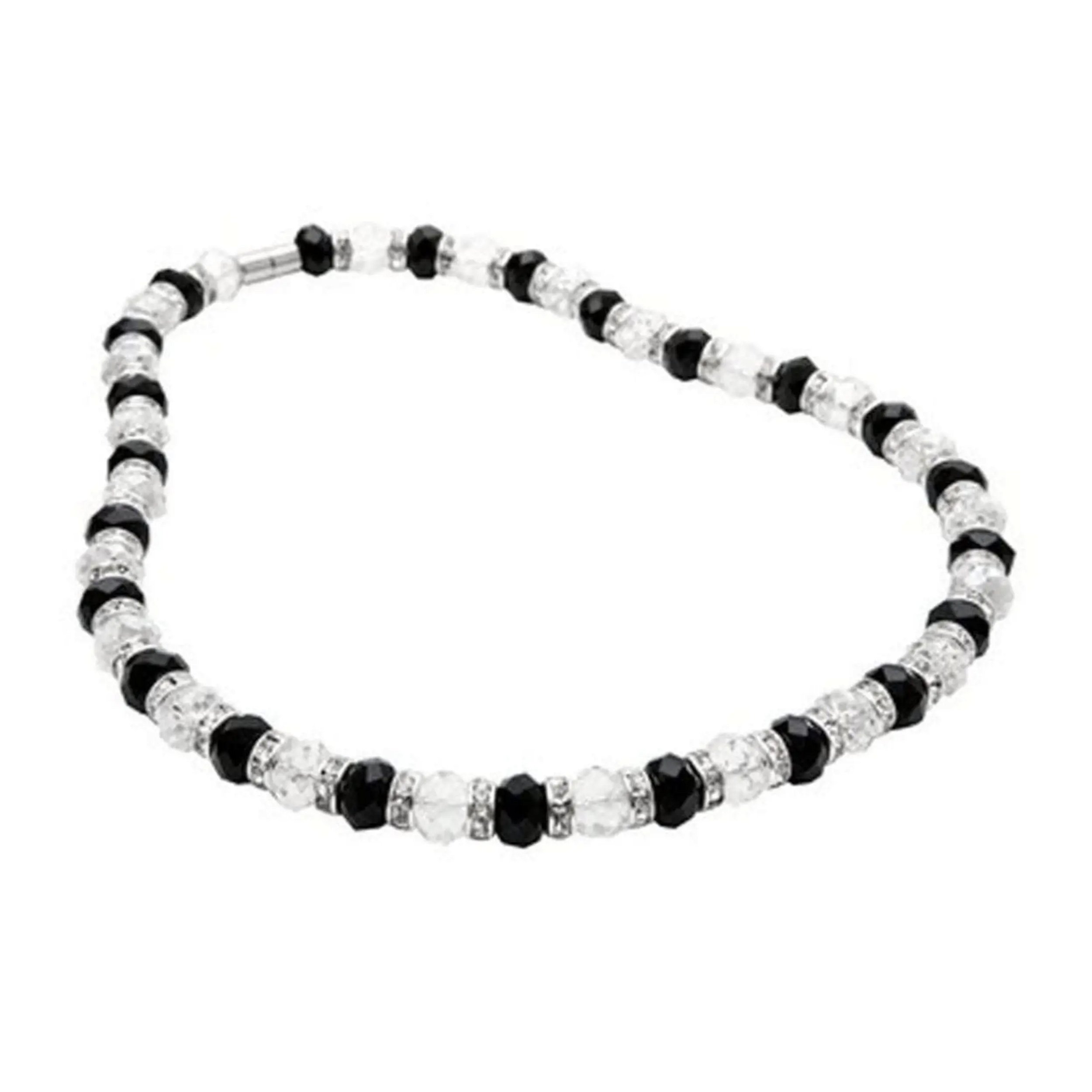 Crystal Necklace - Clear & Black