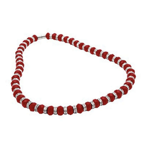 Closeup photo of Crystal Necklace - Red