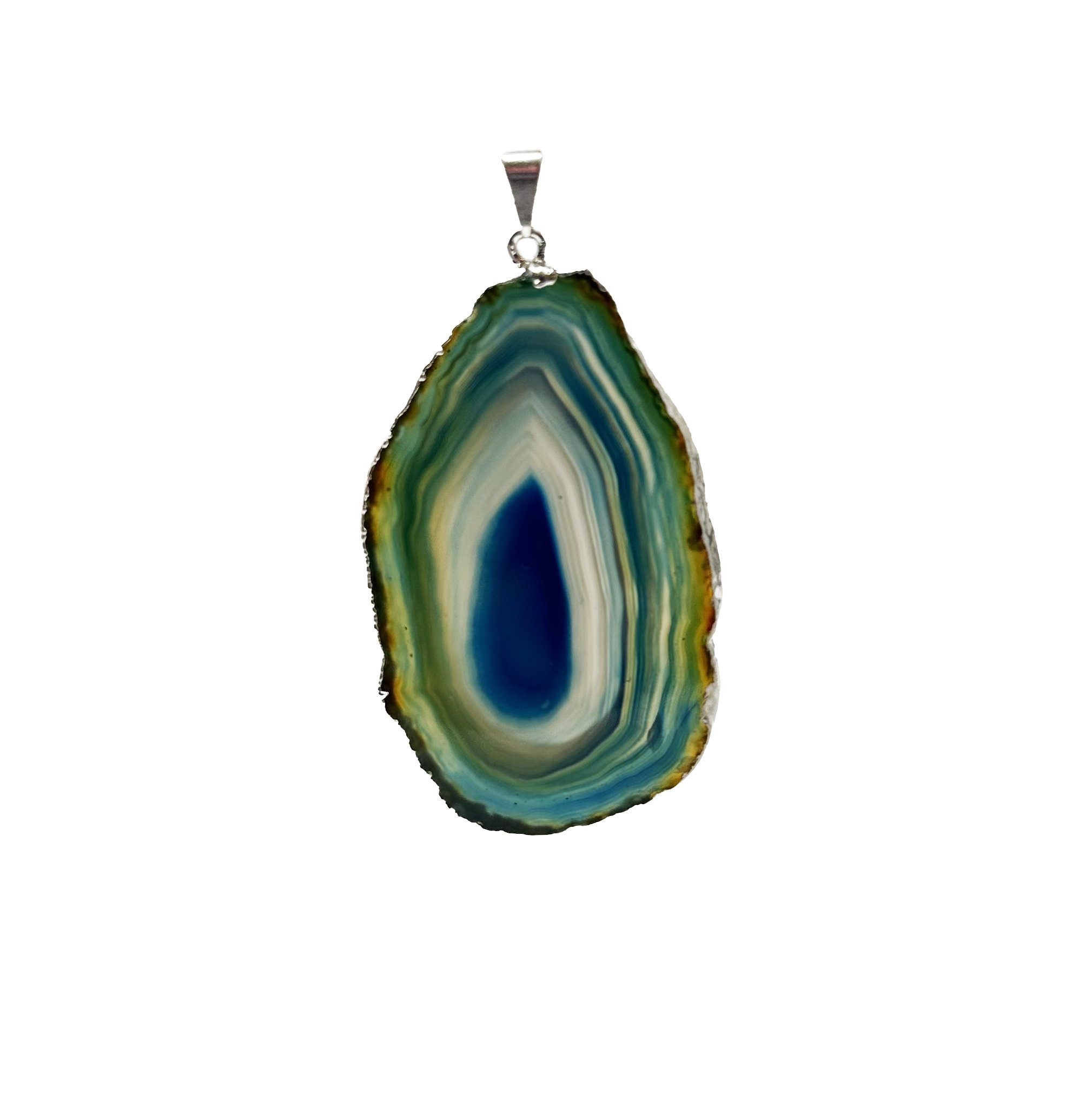 Dyed Blue Agate Pendant