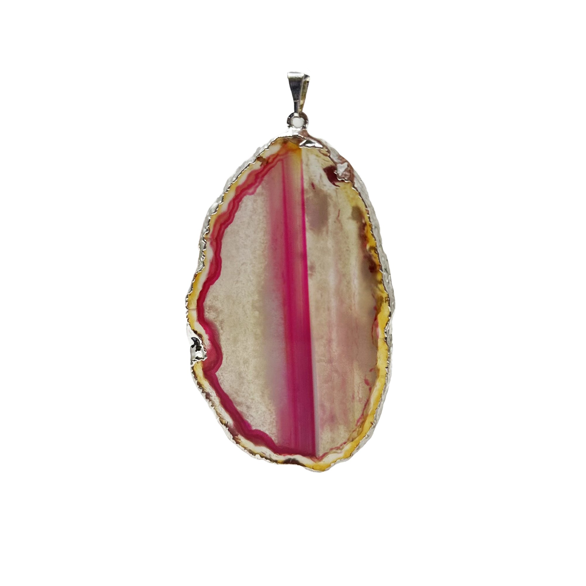 Dyed Pink Agate Pendant