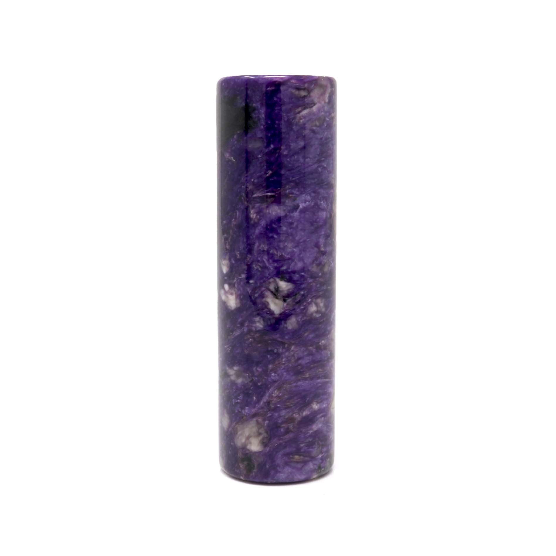 Charoite Polished Column - Feathered Crystals