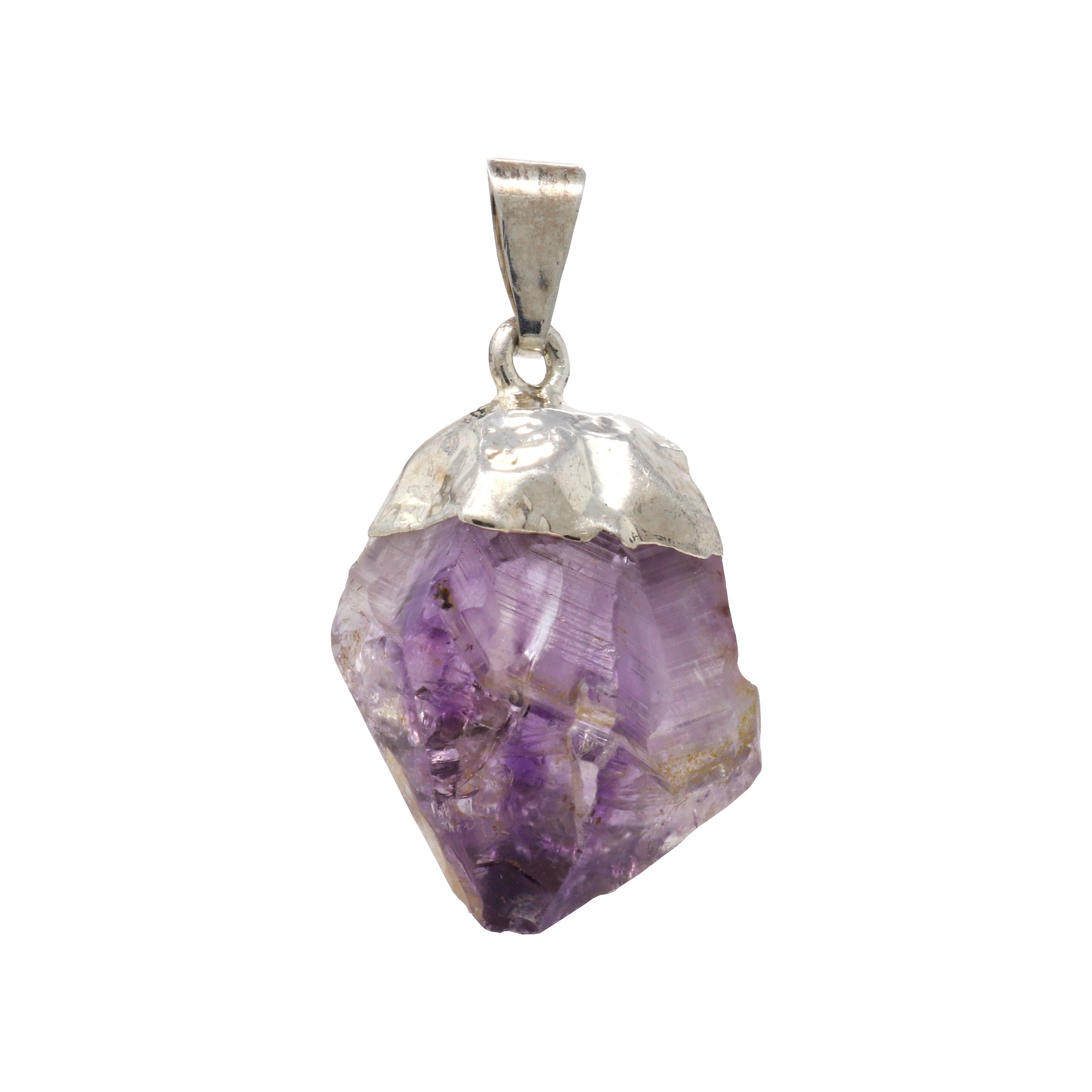Amethyst Point With Silver Cap Pendant