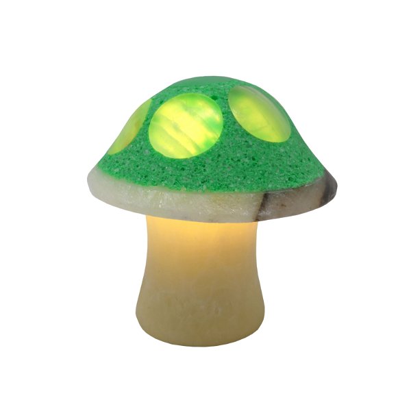 Closeup photo of Mini Onyx Mushroom Lamp Green