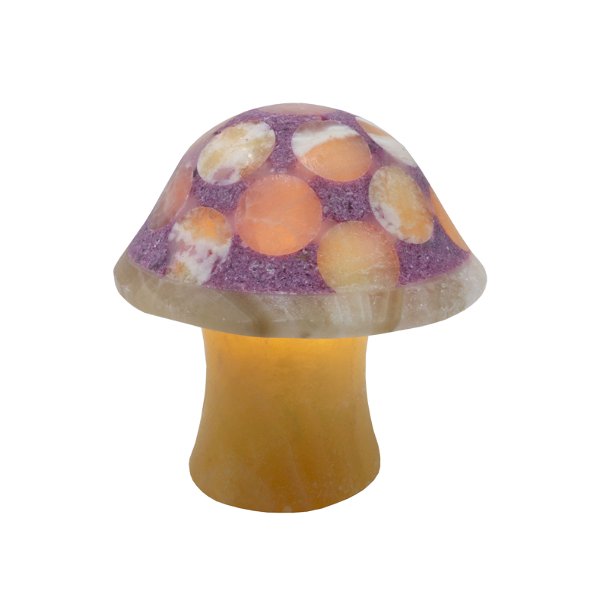 Closeup photo of Mini Onyx Mushroom Lamp Purple