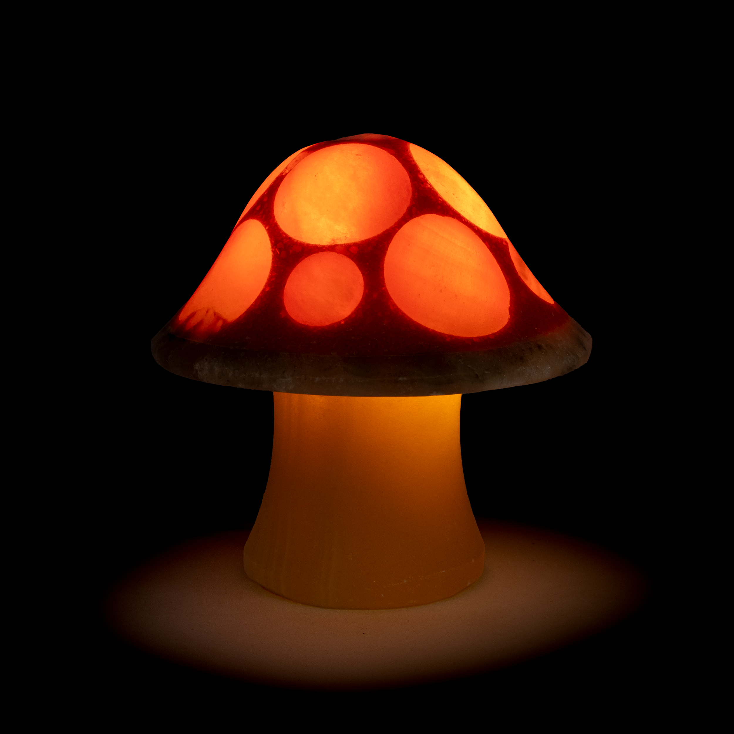 Shroominary Luminary - Small Orange Mushroom Lamp