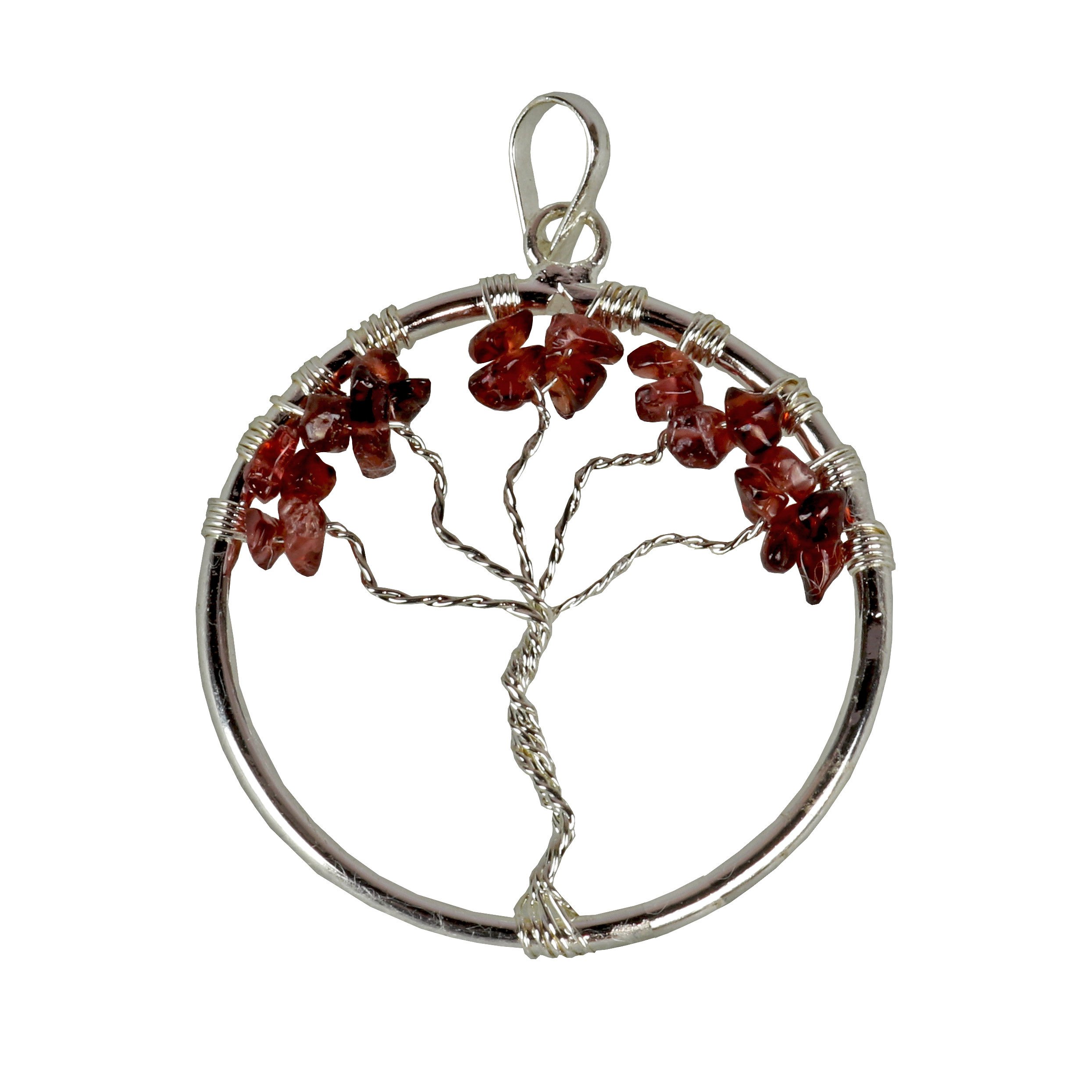 Garnet Tree Of Life Pendant