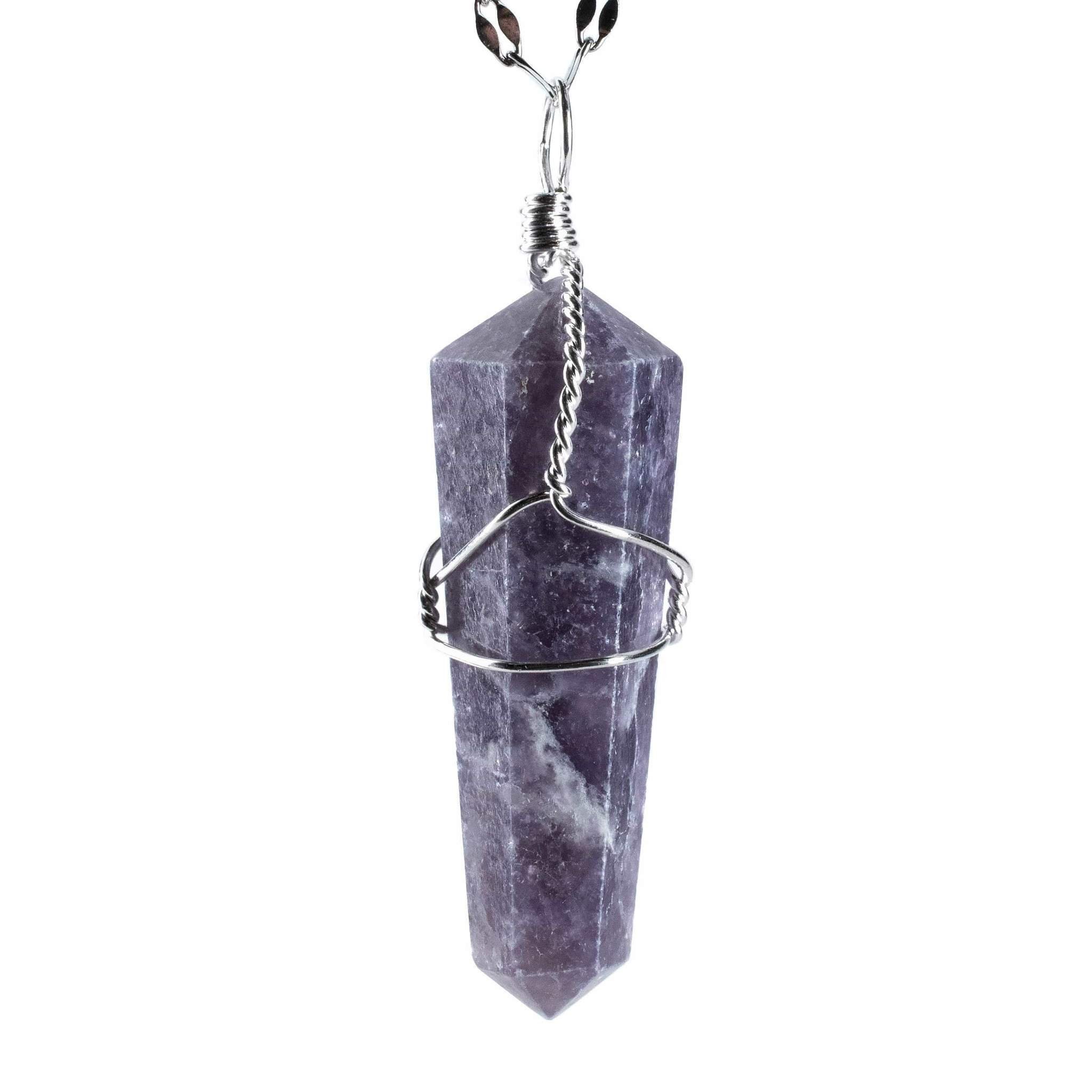 Lepidolite Wire Wrapped Pendant