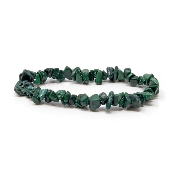 Closeup photo of Malachite Chip Bracelet