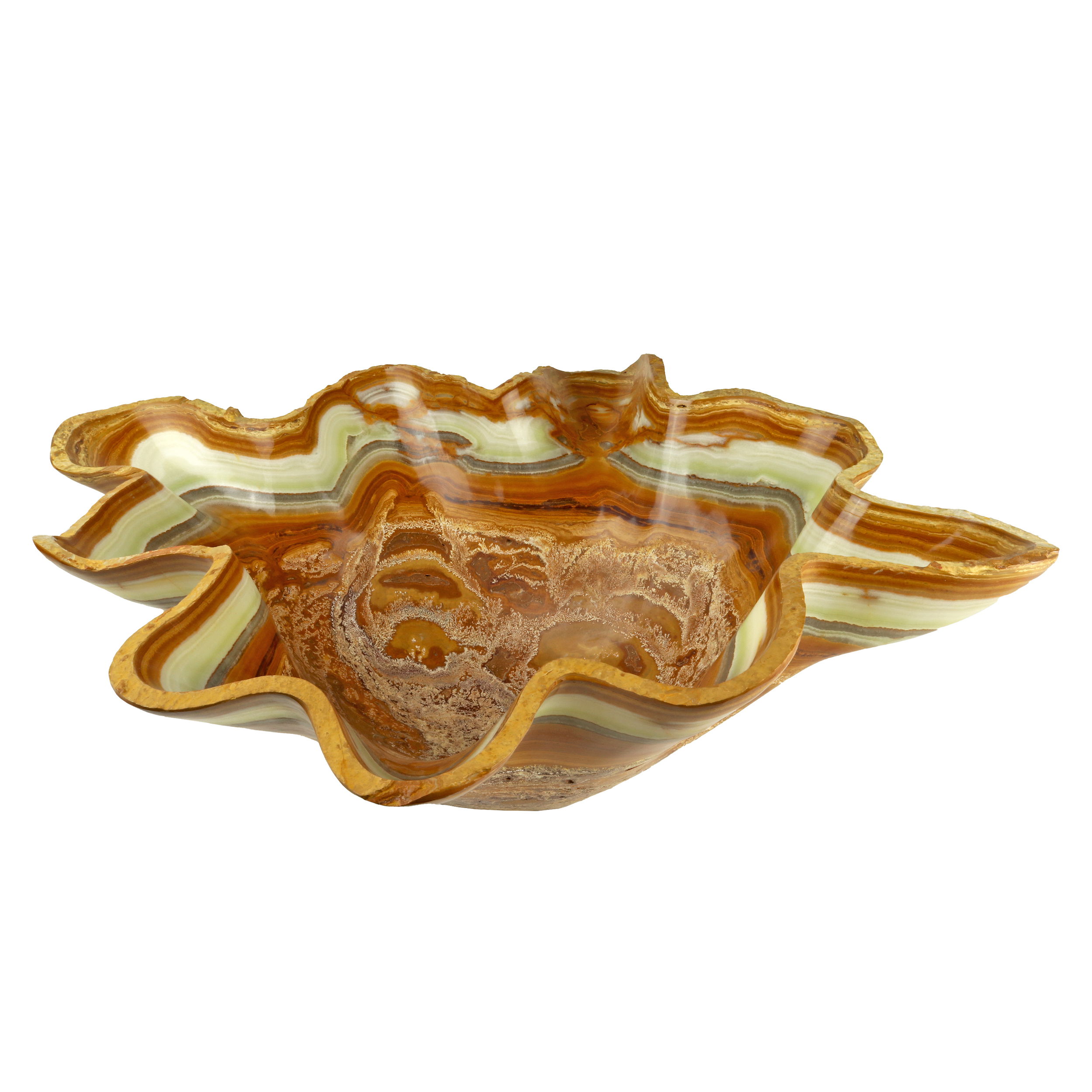 Talan Onyx Vessel with Rustic Edges