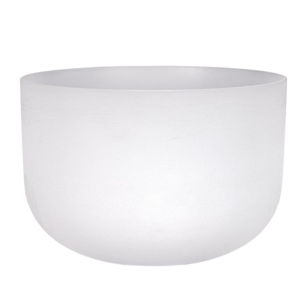 Closeup photo of 18" Frosted Quartz Singing Bowl Note F -20