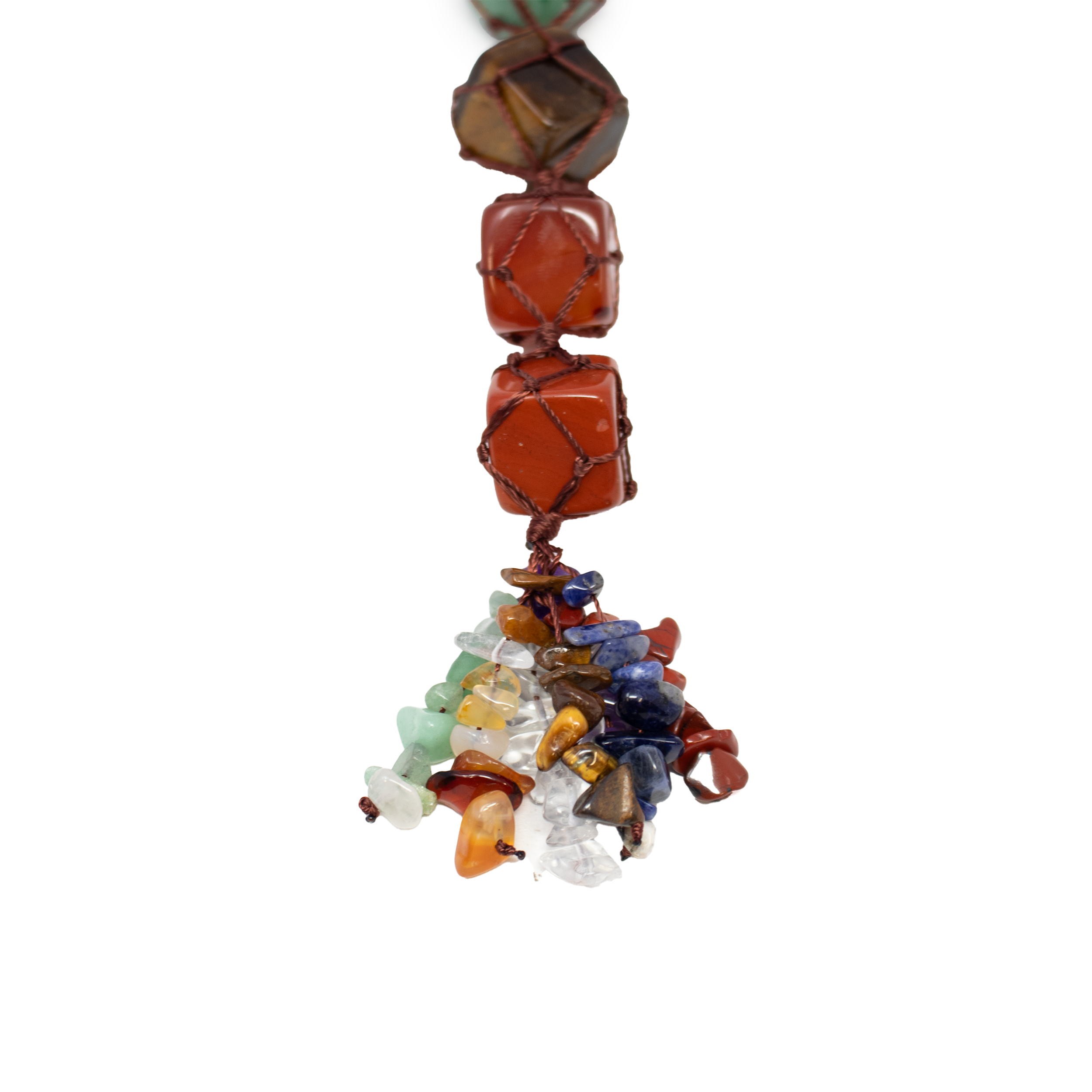 Elevate your drive with our 7 Chakra Car Mirror Hanger—a handcrafted adornment that merges spiritual intention with everyday style. Strung with natural stones representing each of the seven chakras, it radiates vibrant energy and mindful presence as you travel.Designed to hang effortlessly from your rearview mirror, this piece adds a splash of color, a sense of calm, and a subtle reminder to stay centered. Ideal as a personal talisman or meaningful gift, it transforms any drive into a journey of balance and beauty. 7 Chakra Car Mirror Hanger