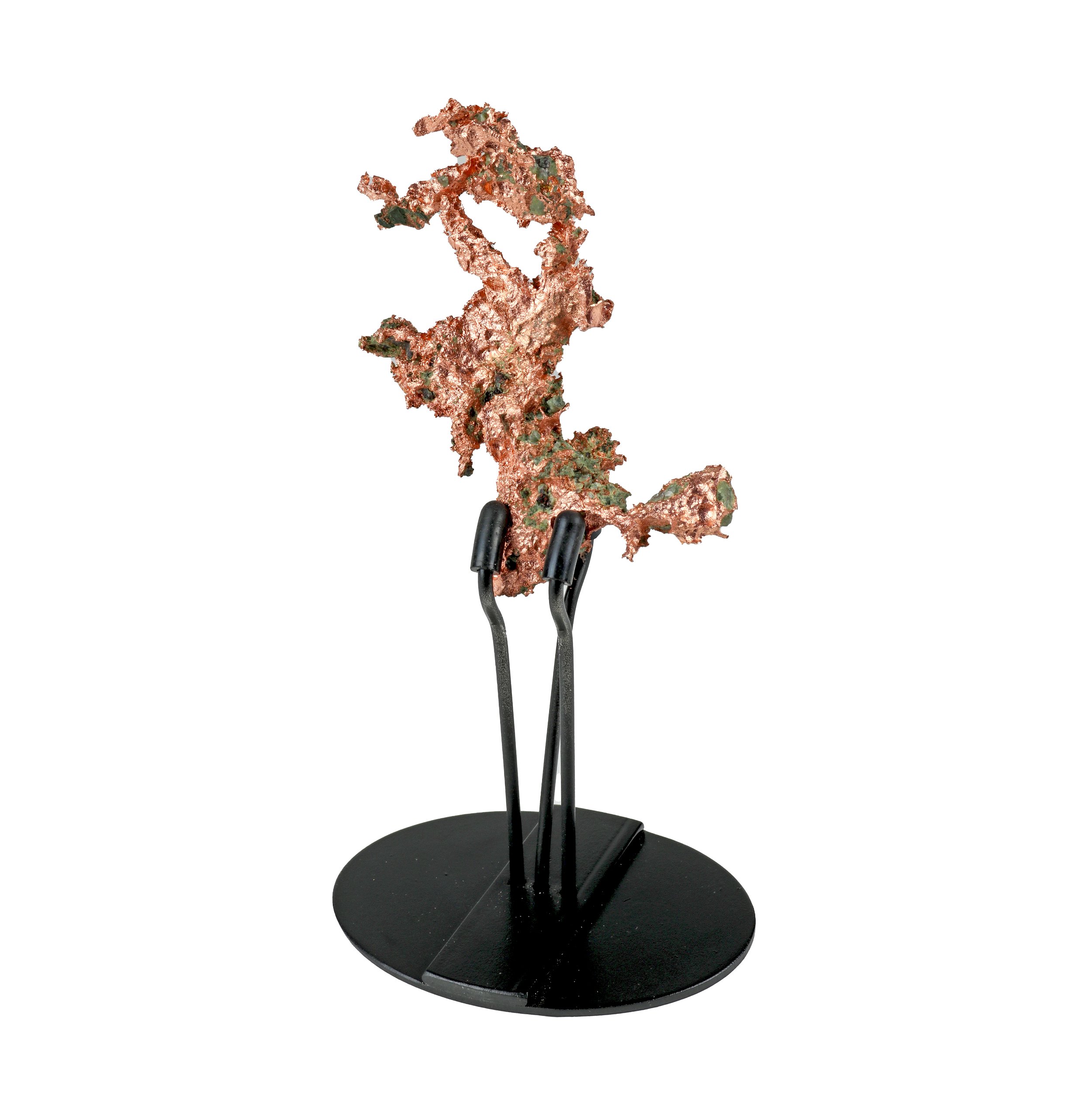 Michigan Native Copper In 3 - Pronged Tension Fit Stand With Free Form Body