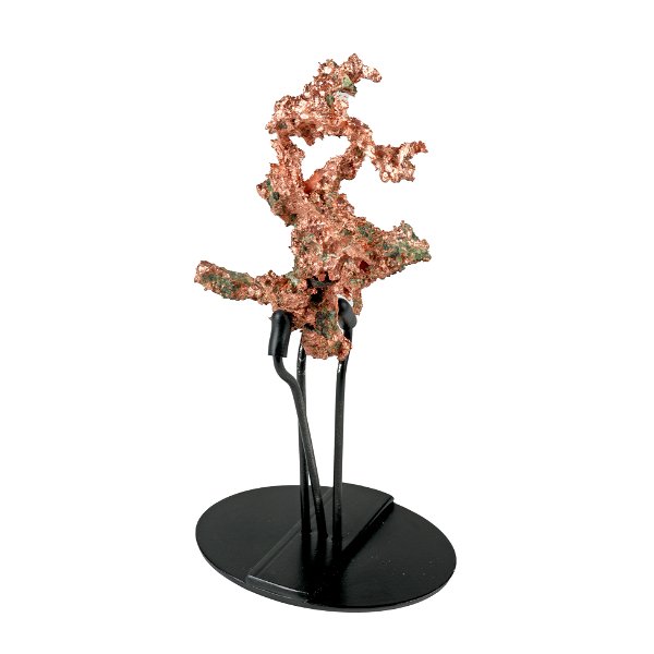 Closeup photo of Michigan Native Copper In 3 - Pronged Tension Fit Stand With Free Form Body