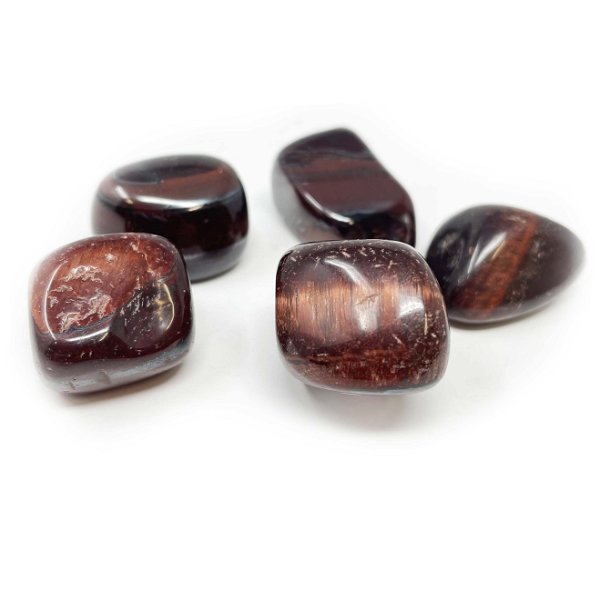 Closeup photo of Tumbled Red Tigers Eye (Singles)
