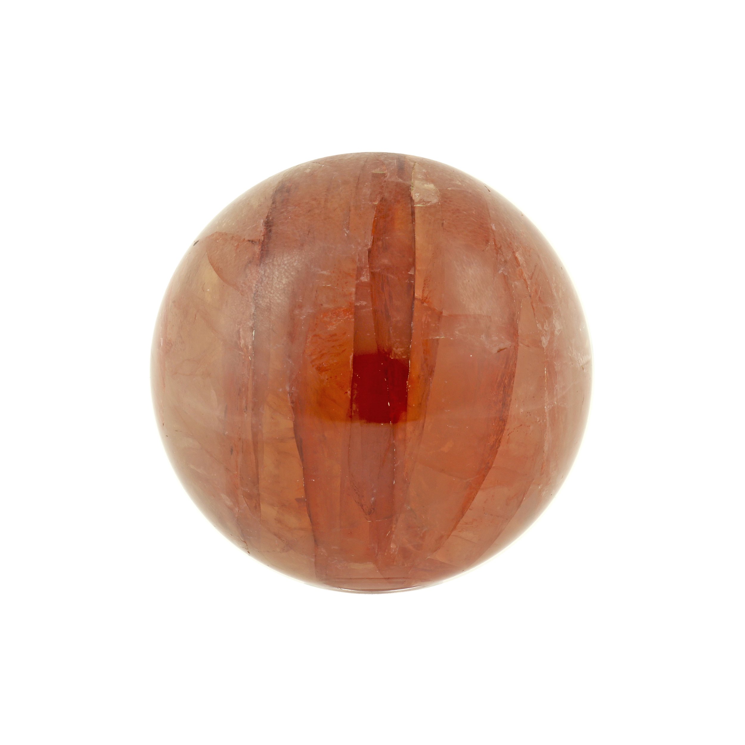 Red Golden Healer Quartz Sphere From Madagascar With Deep Burgundy With Sparkling Silver