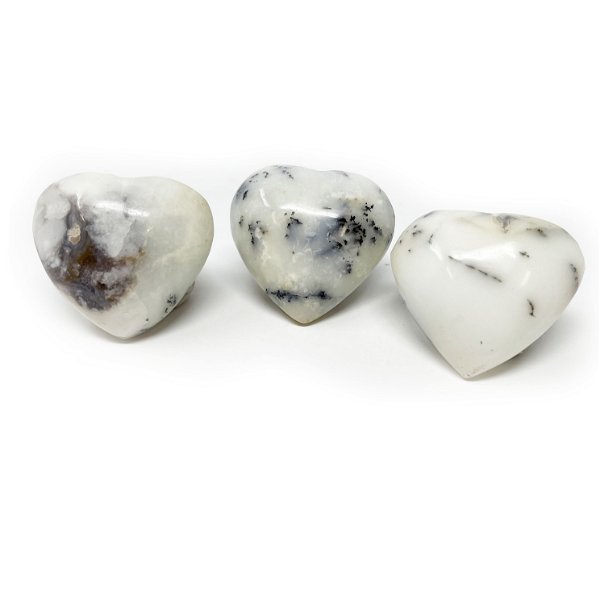 Closeup photo of Dendritic Opal Heart (Singles)