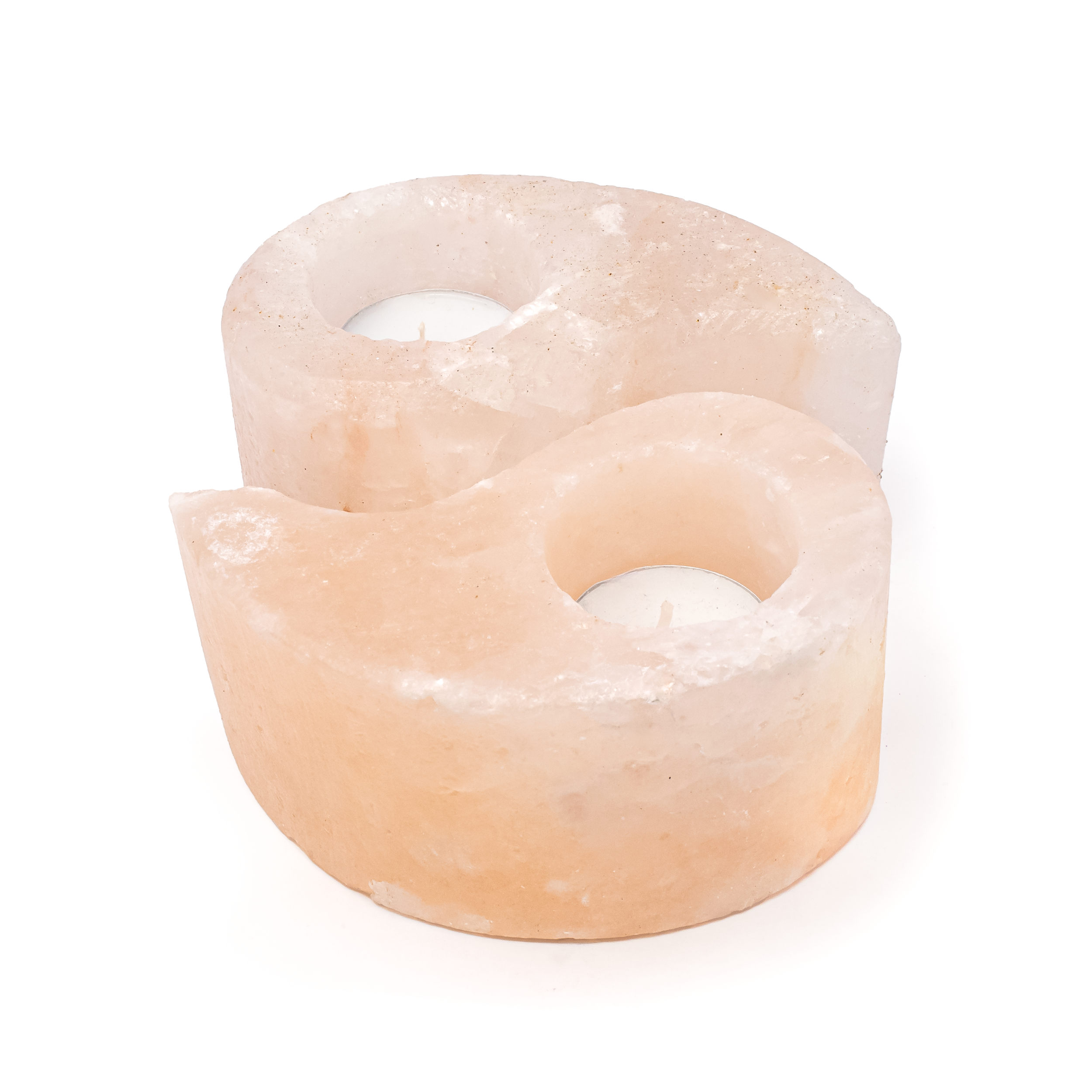 Himalayan Salt Candle Holder Set - Yin Yang