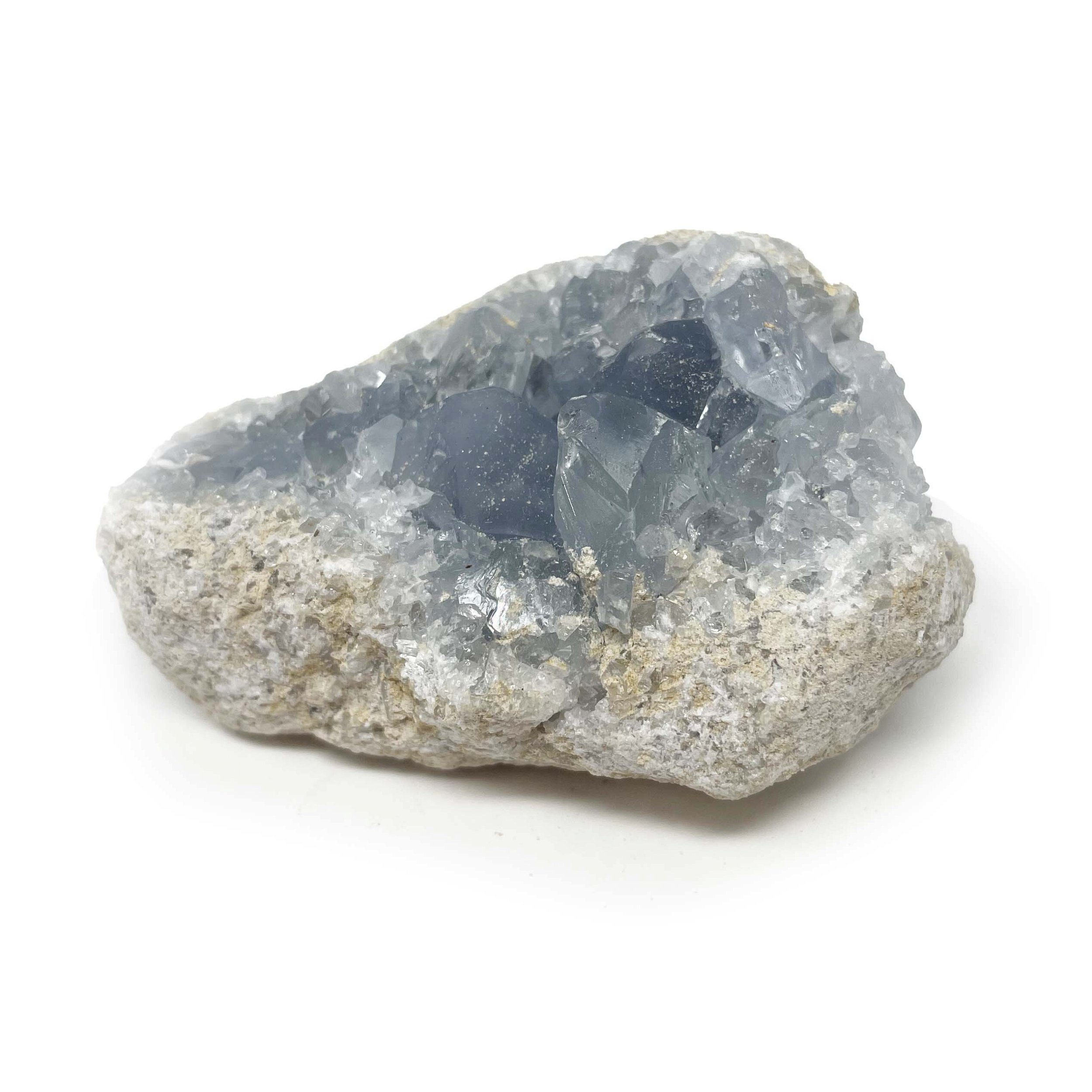 Celestine Geode With Druze Crystals