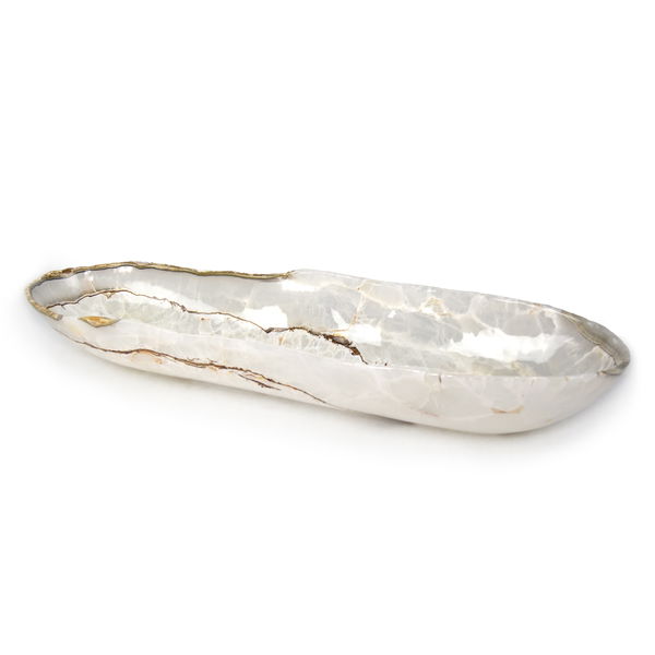 Closeup photo of Pearlescent Onyx Canoe Vessel