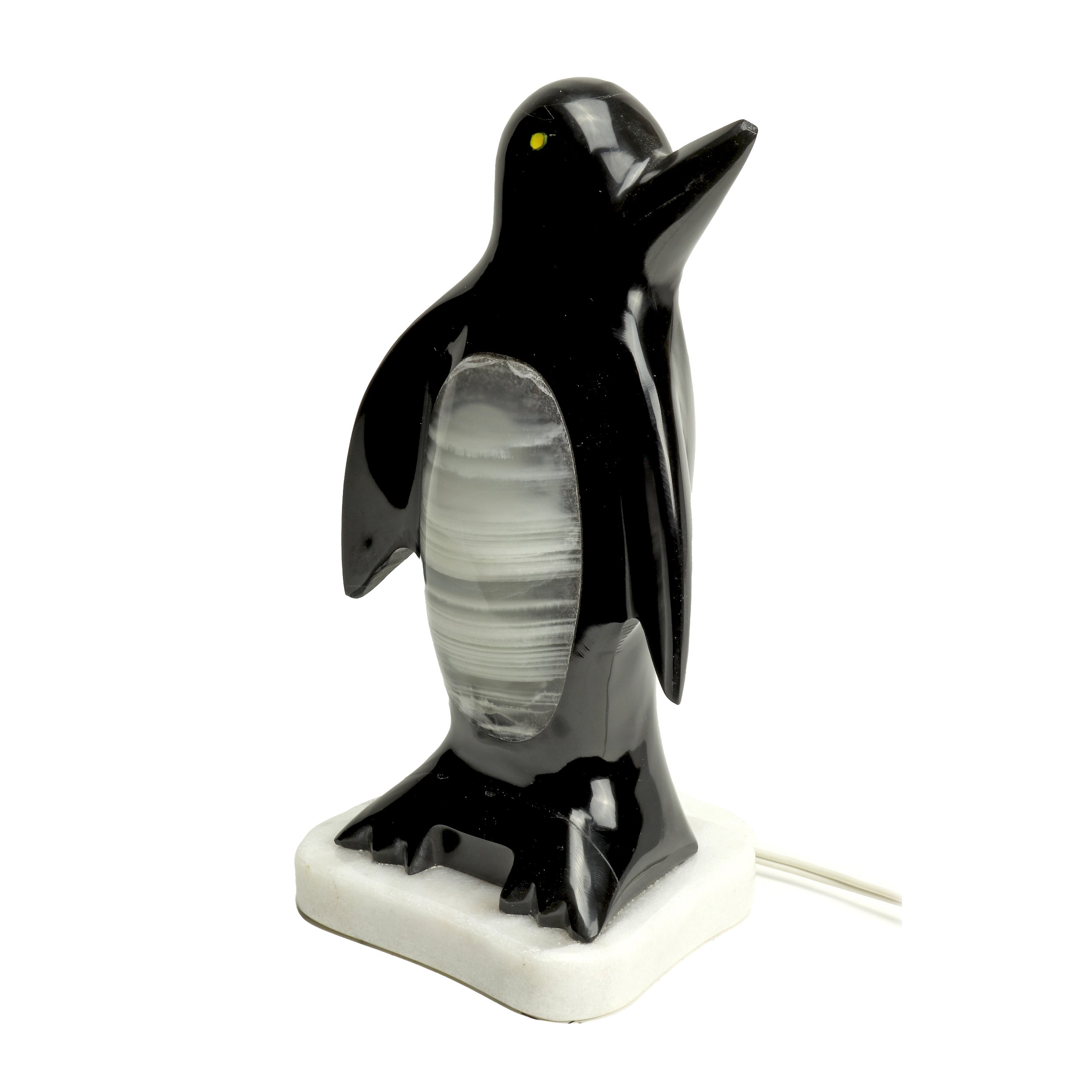 Onyx Penguin Sculpture Luminary