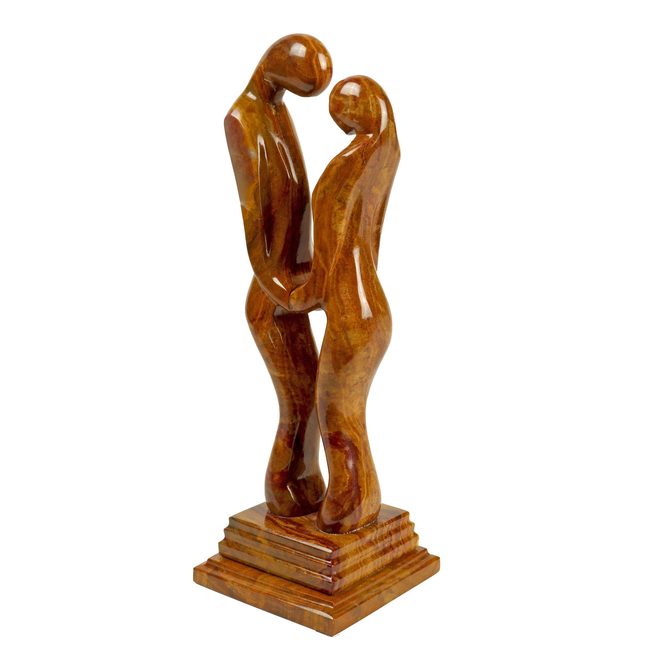 Brown Talan Onyx Lovers Sculpture