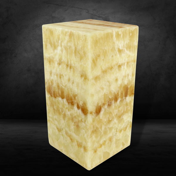 Closeup photo of Aqua Café Onyx Square Pedestal Luminary