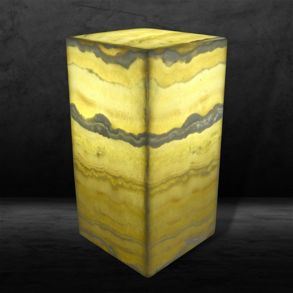 Closeup photo of Nube Square Onyx Luminary Pedestal