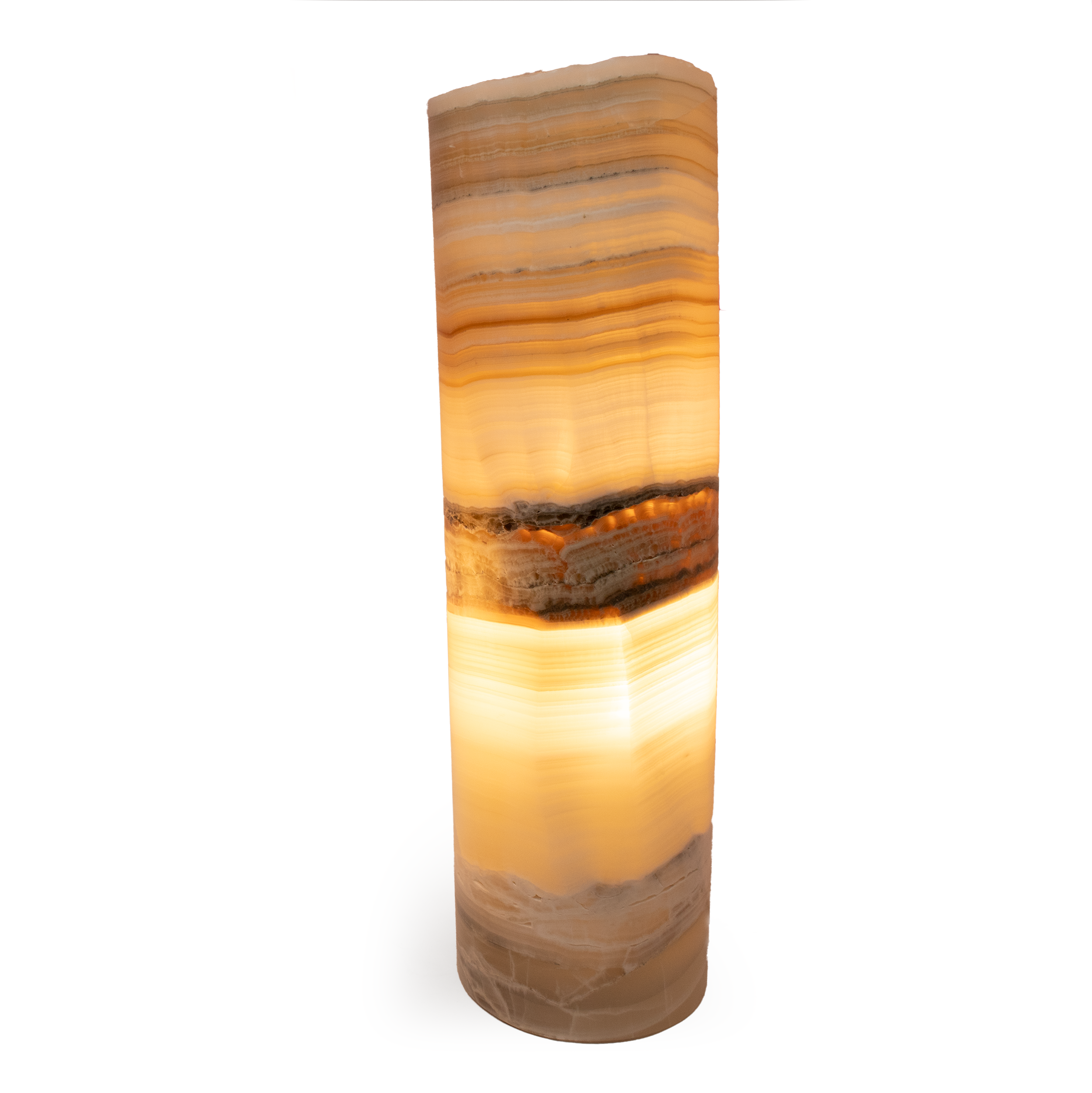 Amber Onyx Cylinder Luminary