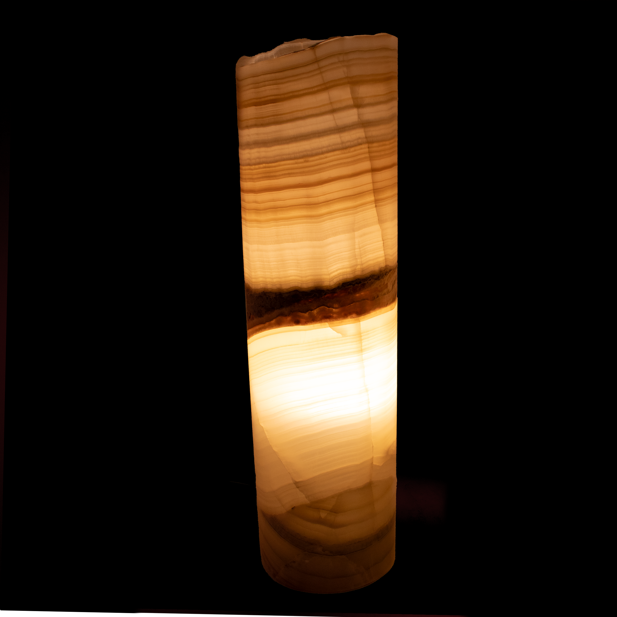 Amber Onyx Cylinder Luminary