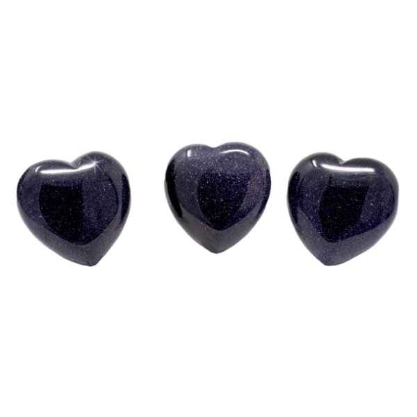 Closeup photo of Blue Goldstone Heart - Singles