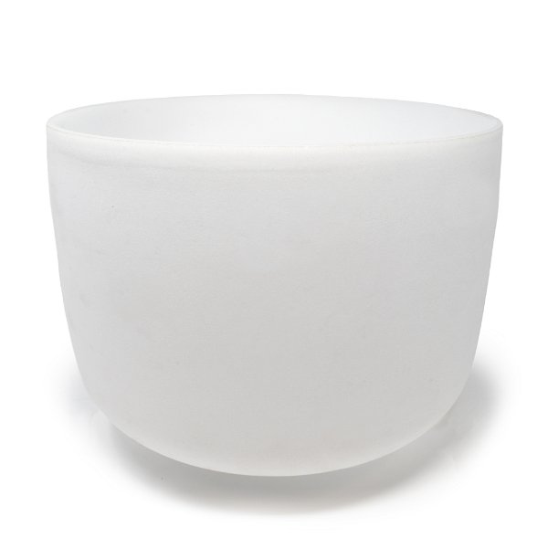 Closeup photo of 14" Frosted Quartz Singing Bowl G Note
