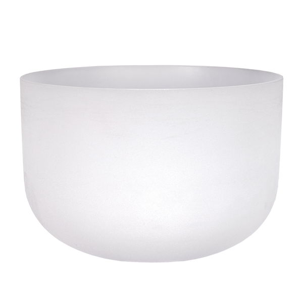 Closeup photo of 18" Frosted Quartz Singing Bowl D Note