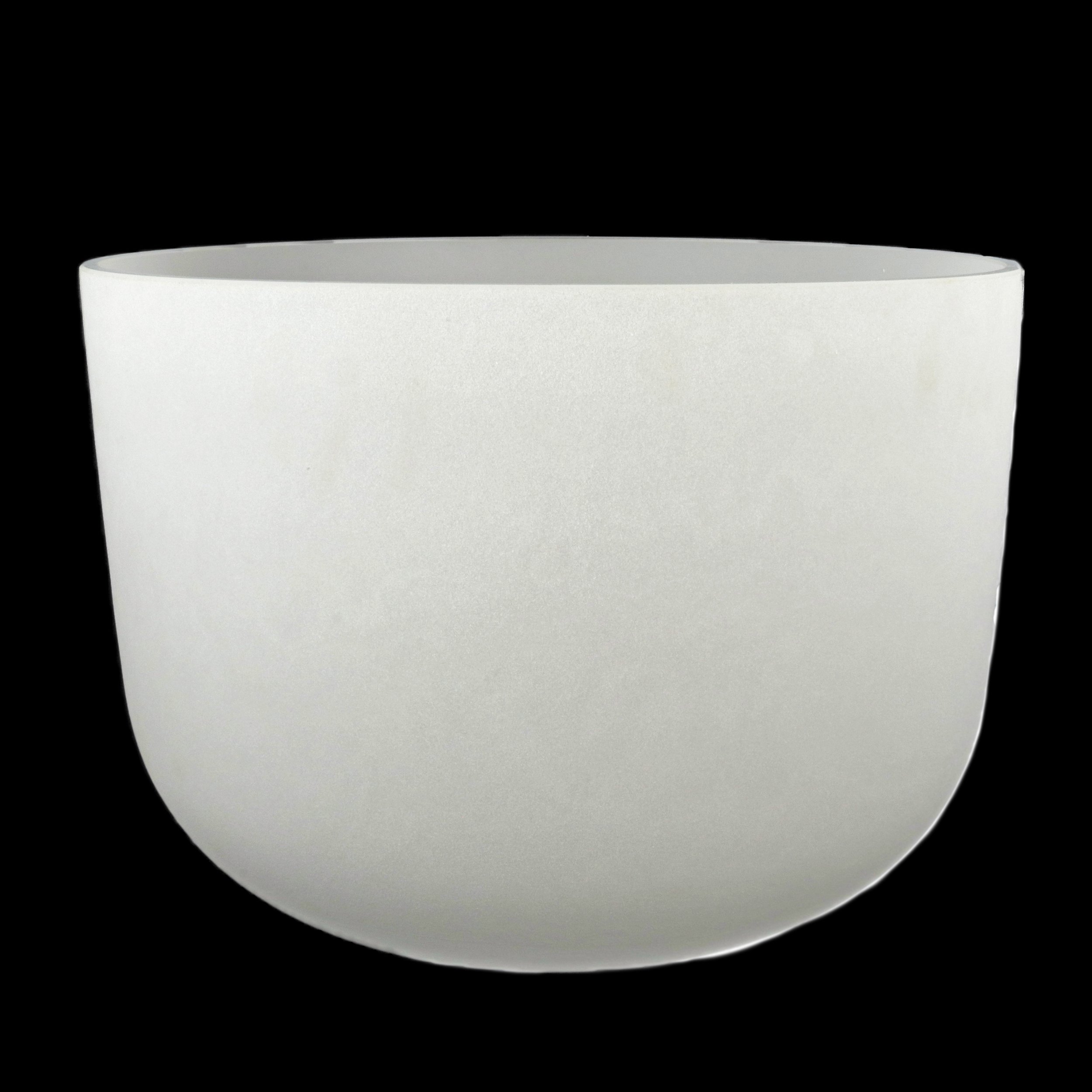 20" Frosted Quartz Singing Bowl E Note