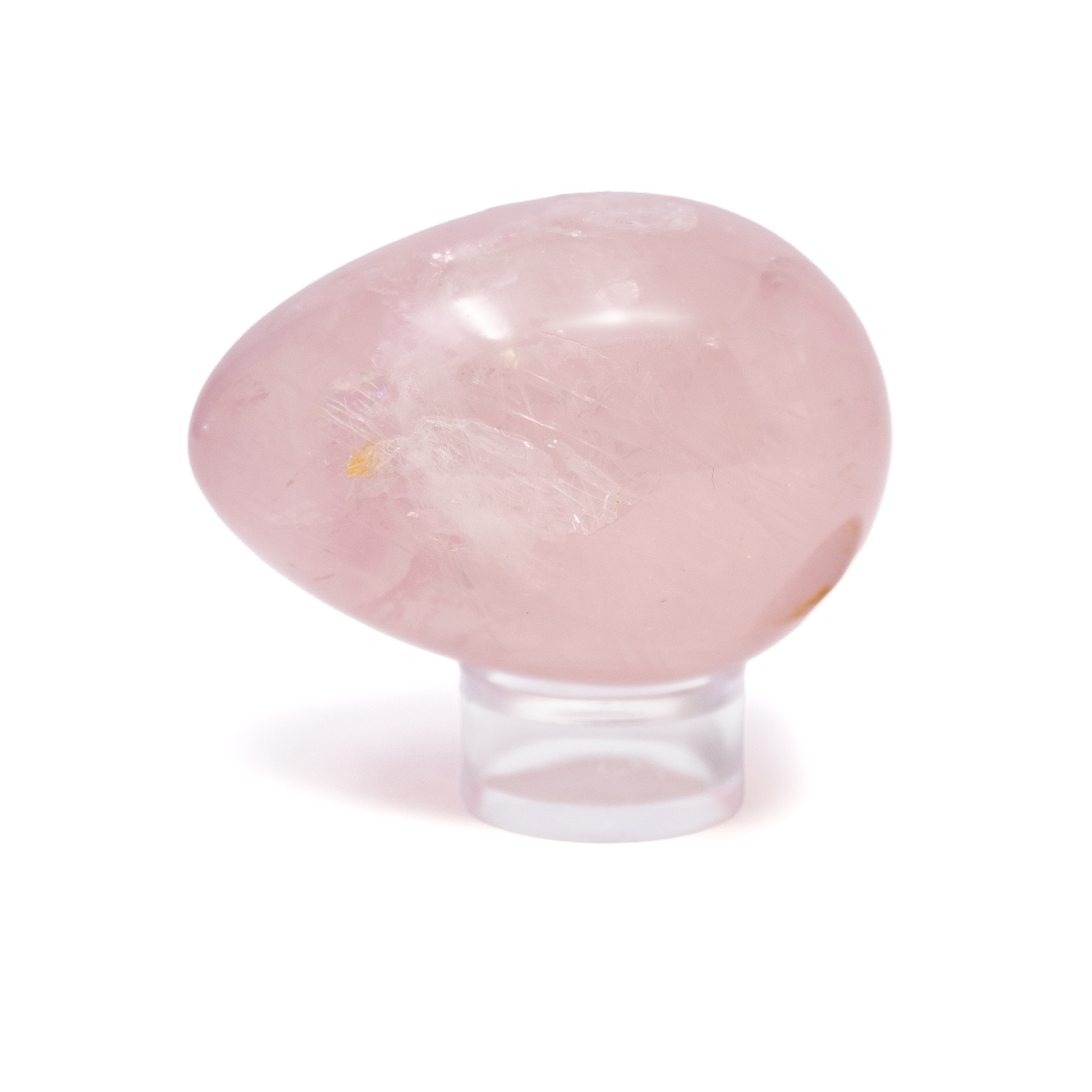 Discover the enchanting allure of the Rose Quartz Egg from Madagascar, a mesmerizing piece that embodies the timeless beauty and soothing energy of rose quartz. Crafted from high-quality rose quartz sourced from the exotic landscapes of Madagascar, this exquisite mineral egg is a must-have for any crystal enthusiast or collector.With its delicate pink hue, the Rose Quartz Egg radiates a soft, feminine energy that is known for promoting love, self-care, and emotional healing. Its smooth, polished surface makes it a perfect addition to any home decor, offering both aesthetic appeal and a sense of tranquility. Whether displayed on a mantel, nestled among other crystals, or used in meditation practices, this mineral egg invites a sense of peace and harmony into your space. Rose Quartz Egg From Madagascar