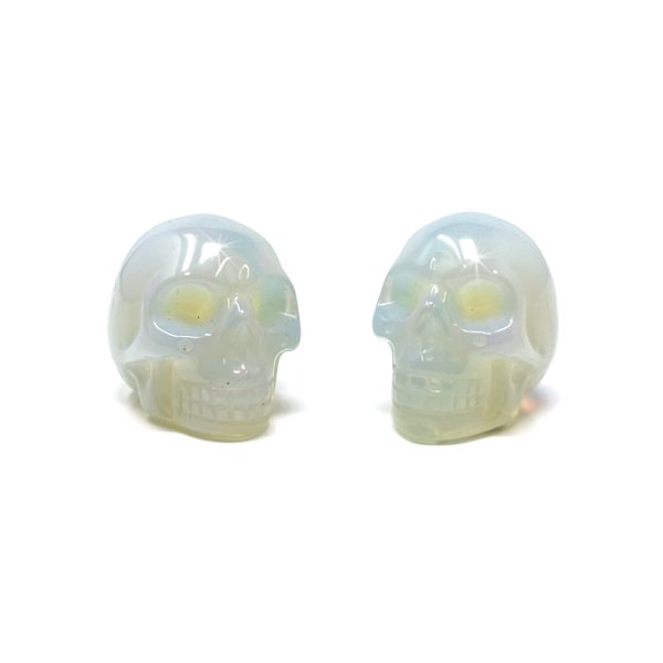 Closeup photo of Opalite Skull Carving (Sold in Singles)