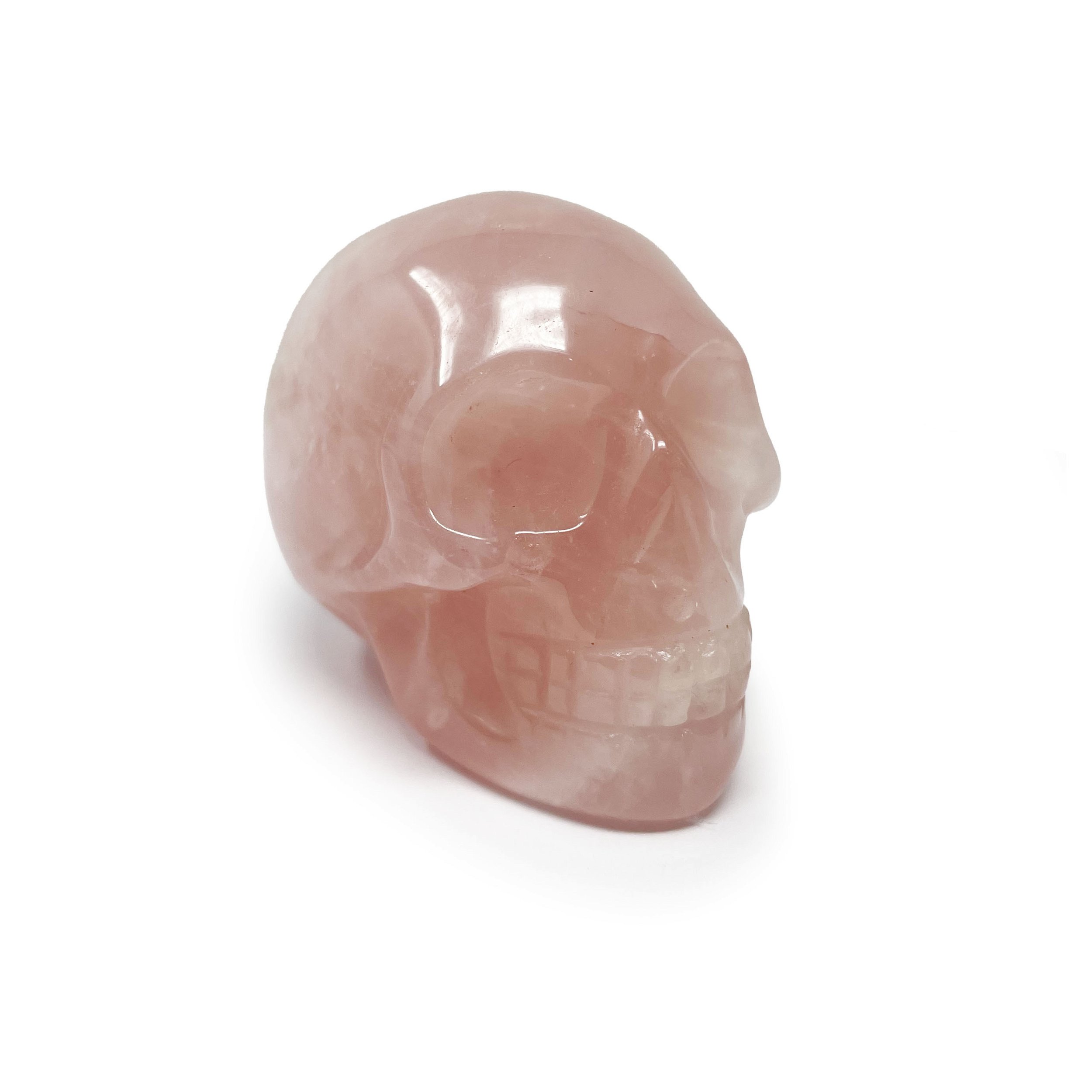 Rose Quartz Skull Carving (Sold in Singles)