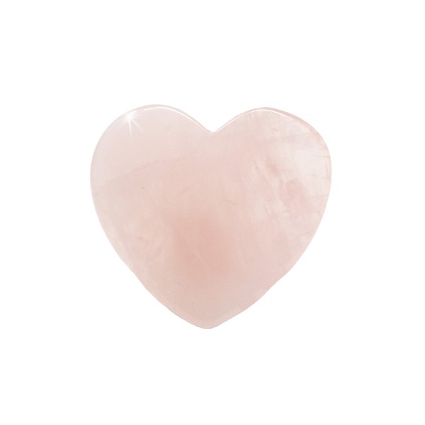 Closeup photo of Rose Quartz Guasha Tool - Heart Shape