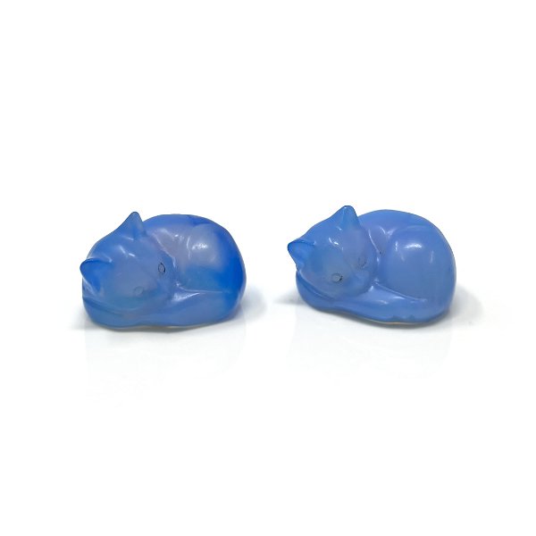 Closeup photo of Blue Opalite Sleeping Cat Carving - Sold in Singles