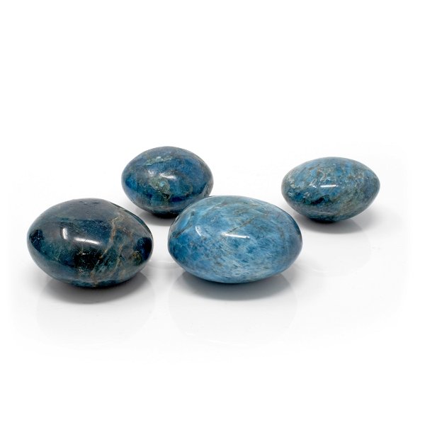 Closeup photo of Blue Apatite Palm Stone - Singles