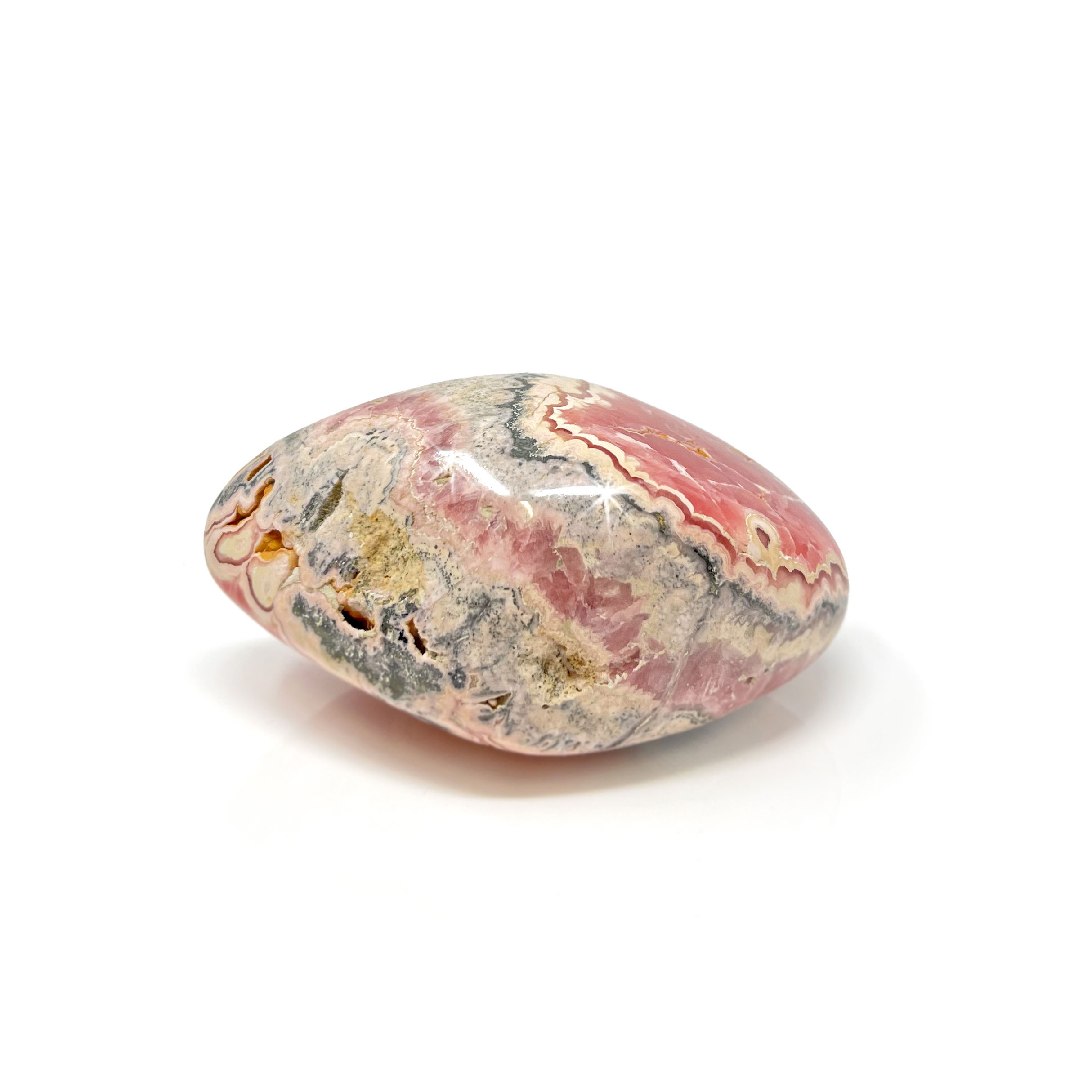 Rhodochrosite Palm Therapy Stone