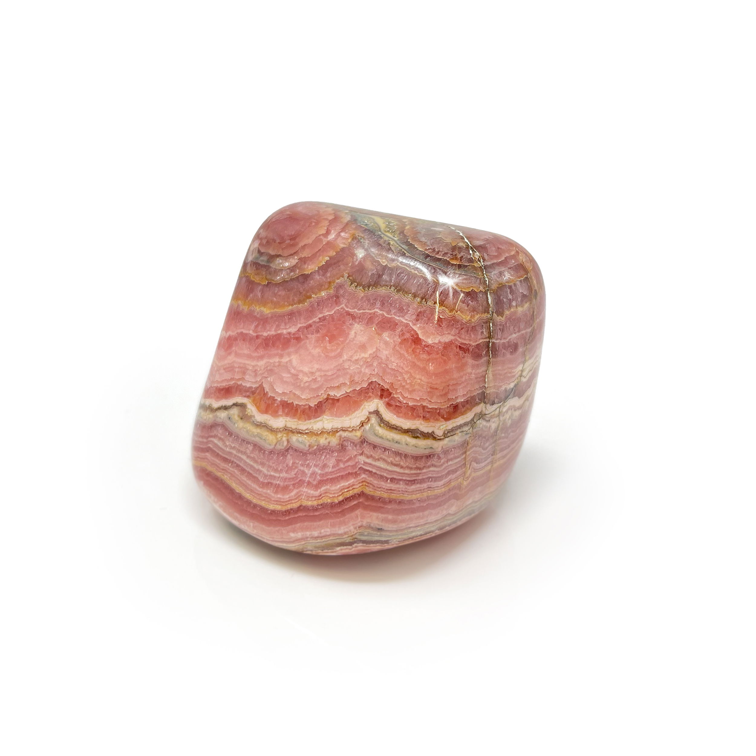 Rhodochrosite Palm Therapy Stone