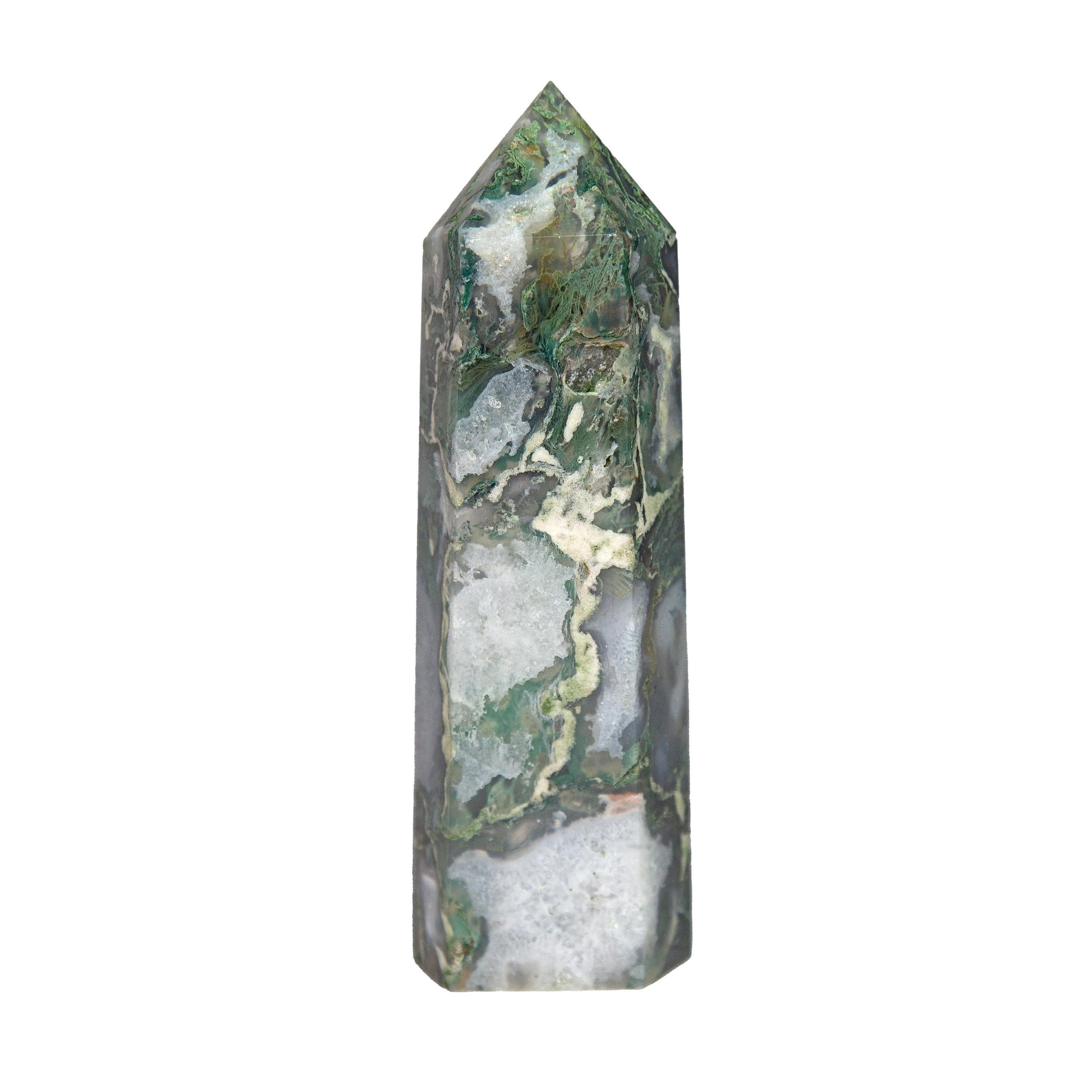 Moss Agate Tower Point