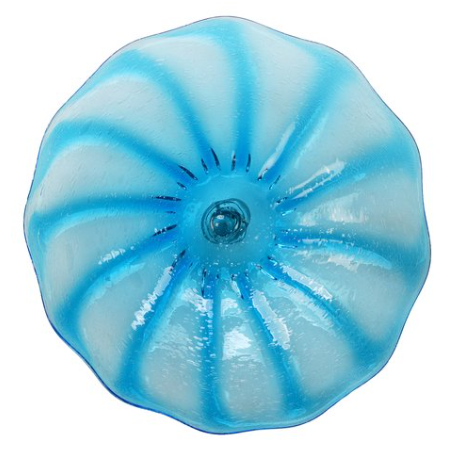 Wall Plate Large - Aqua Bubble Starburst